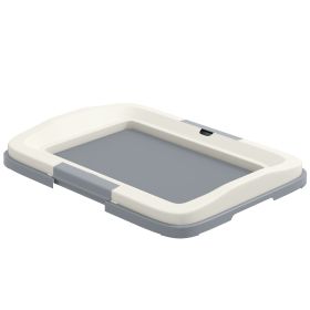 18" x 13" Pee Pad Holder, Dog Potty Tray for Indoor Outdoor, Easy to Clean Dog Training Toilet Pee Pad Tray, Grey