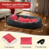 Human Dog Bed, Large Size Fits You and Pets, Washable Faux Fur Dog Bed for People Doze Off, Napping Orthopedic Dog Bed, Present Plump Pillow, Blanket