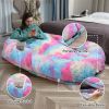 Human Dog Bed, Large Size Fits You and Pets, Washable Faux Fur Dog Bed for People Doze Off, Napping Orthopedic Dog Bed, Present Plump Pillow, Blanket