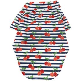 Hawaiian Camp Shirt (Color: Cherry Stripe, size: XX-Small)