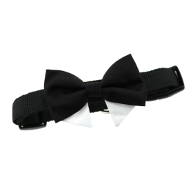 Universal Dog Bow Tie (Color: Black with Starter Collar, size: small)
