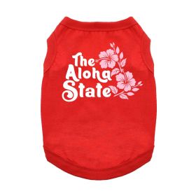 The Aloha State Dog Shirt (Color: Red, size: X-Large)
