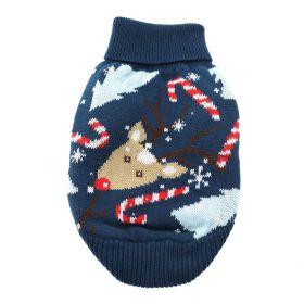 Combed Cotton Ugly Reindeer Holiday Dog Sweater (size: 3X-Large)