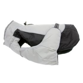 Alpine All-Weather Dog Coat (Color: Black and Gray, size: large)